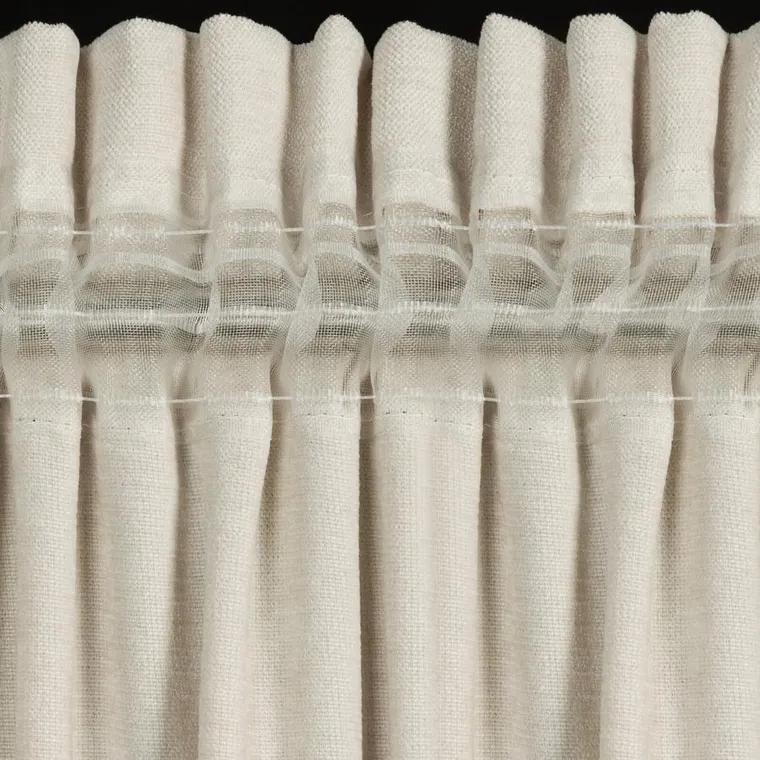 Eurofirany, zasłona gotowa, Vani, na taśmie, 140-270 cm, beżowy