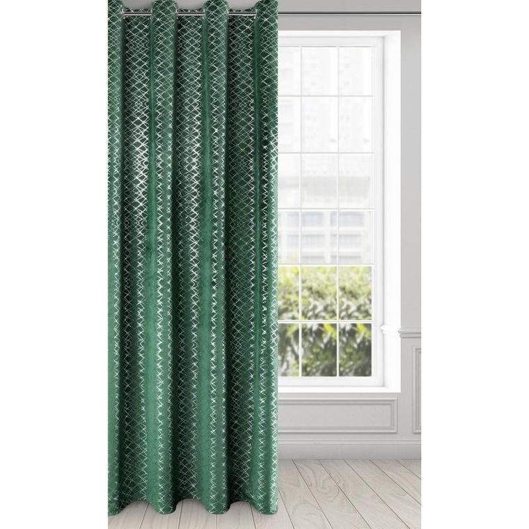 Eurofirany, zasłona zaciemniająca gotowa, D91 Moly, 140-250 cm, zielony