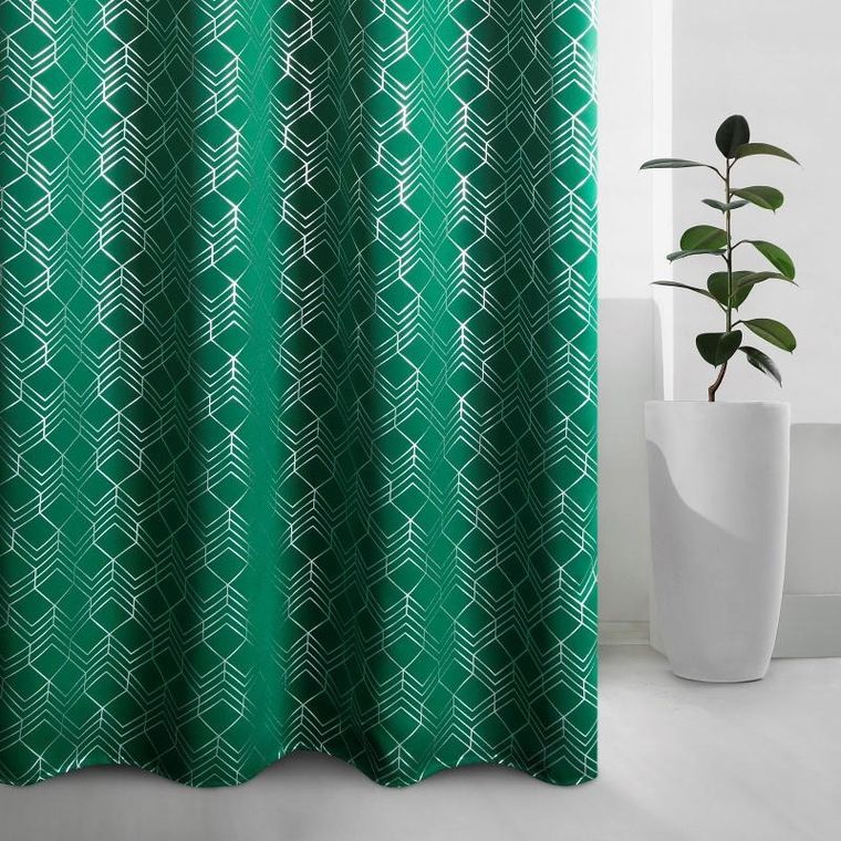 Eurofirany, zasłona zaciemniająca gotowa, D91 Poli, 140-250 cm, zielony