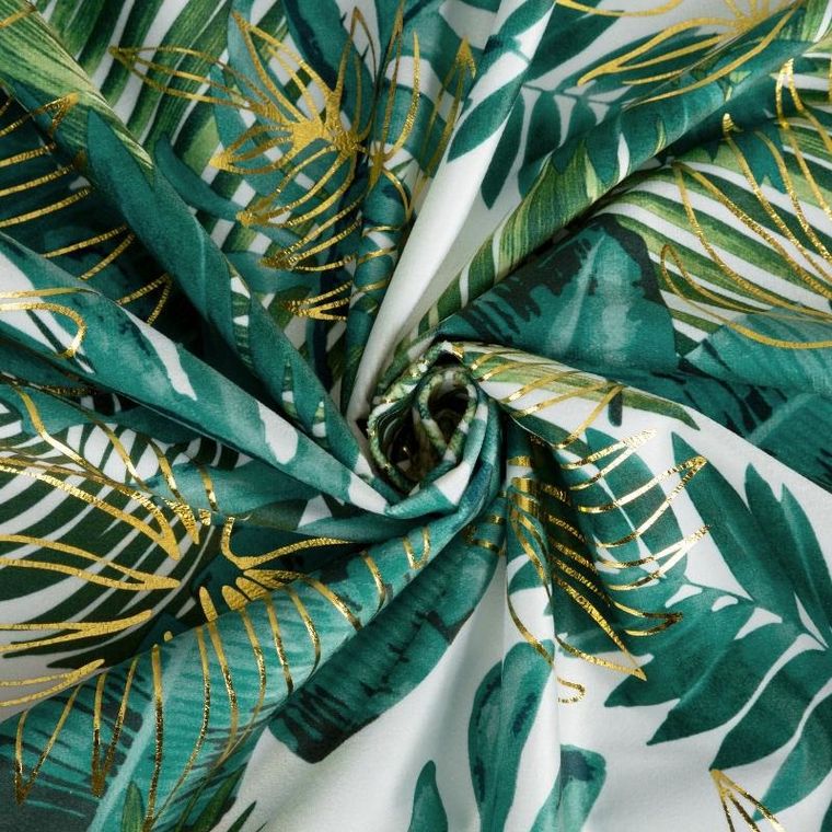 Eurofirany, zasłona zaciemniająca gotowa, Davos, na taśmie, 140-270 cm, zielony