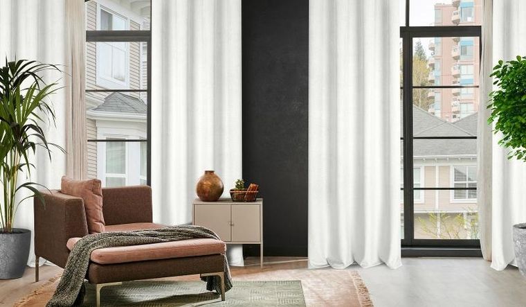 Eurofirany, zasłona zaciemniająca gotowa, Eliza, 140-250 cm, biały