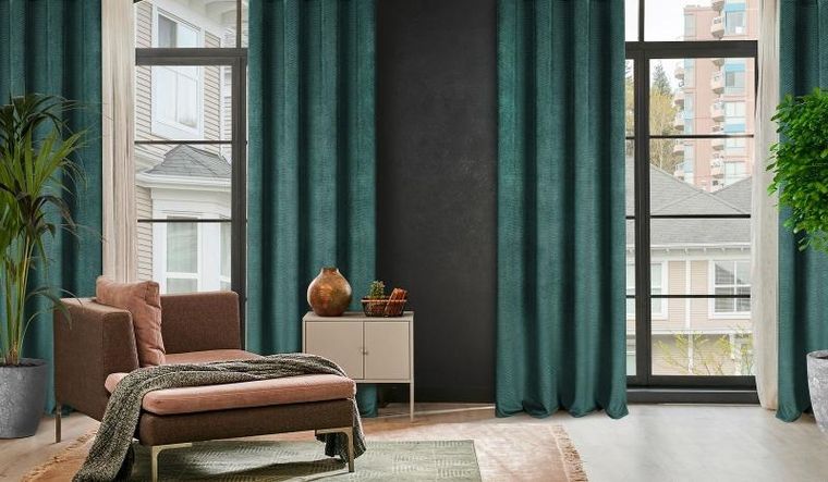 Eurofirany, zasłona zaciemniająca gotowa, Eliza, 140-250 cm, miętowy