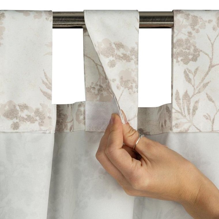 Eurofirany, zasłona zaciemniająca gotowa, Garden, na szelkach, 155-220 cm, kremowy