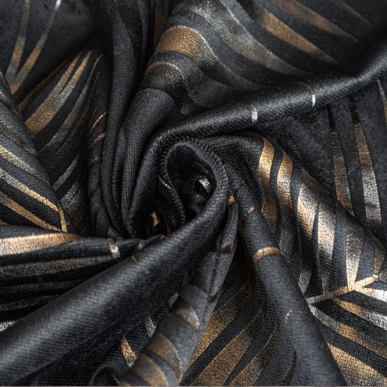 Eurofirany, zasłona zaciemniająca gotowa, Gloria, na taśmie 140-300 cm, czarny