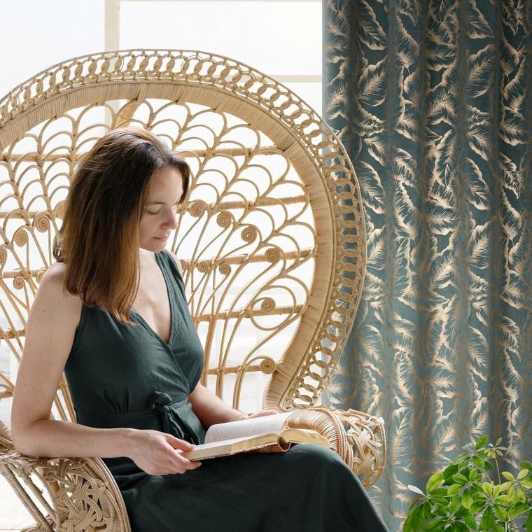 Eurofirany, zasłona zaciemniająca gotowa, Milena, 140-250 cm, miętowy