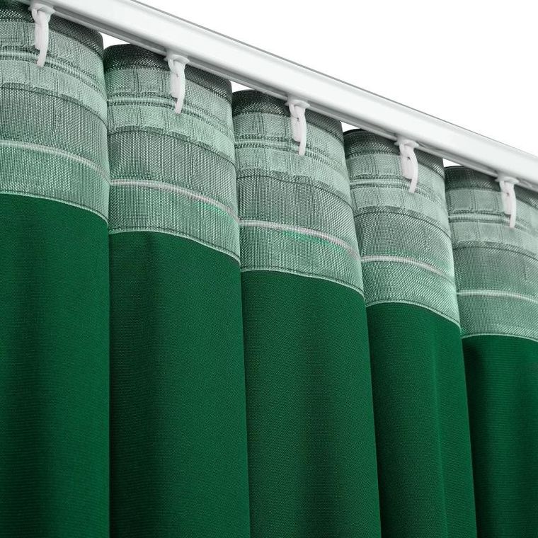 Eurofirany, zasłona zaciemniająca gotowa, na taśmie, Marlen, 140-300 cm, zielony