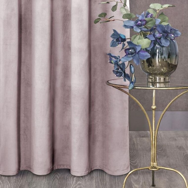 Eurofirany, zasłona zaciemniająca gotowa, Rosa, 140-250 cm, pudrowy