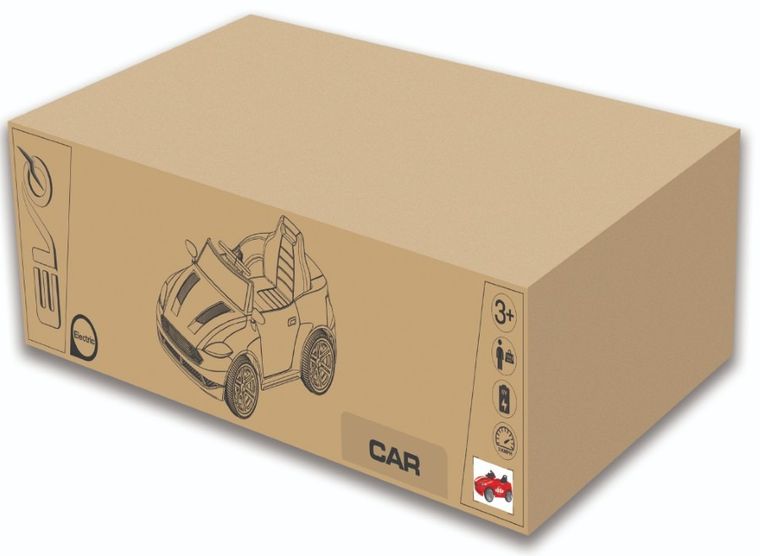 EVO, kabriolet, pojazd na akumulator, czerwony