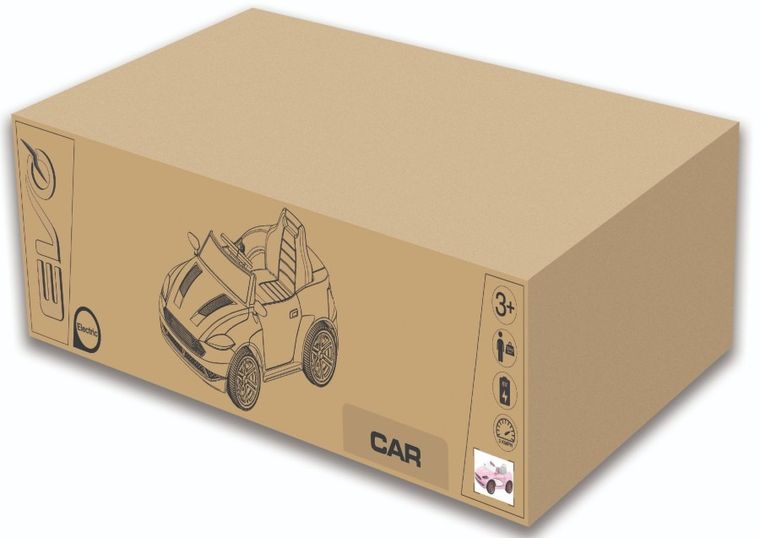 EVO, kabriolet, pojazd na akumulator, różowy