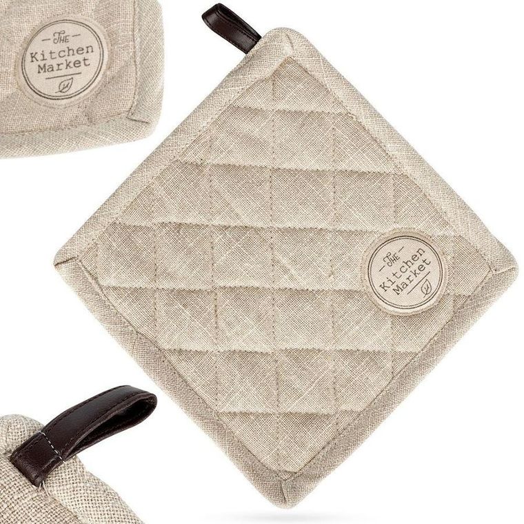 Excellent Houseware, łapka kuchenna, bawełniana, beżowa