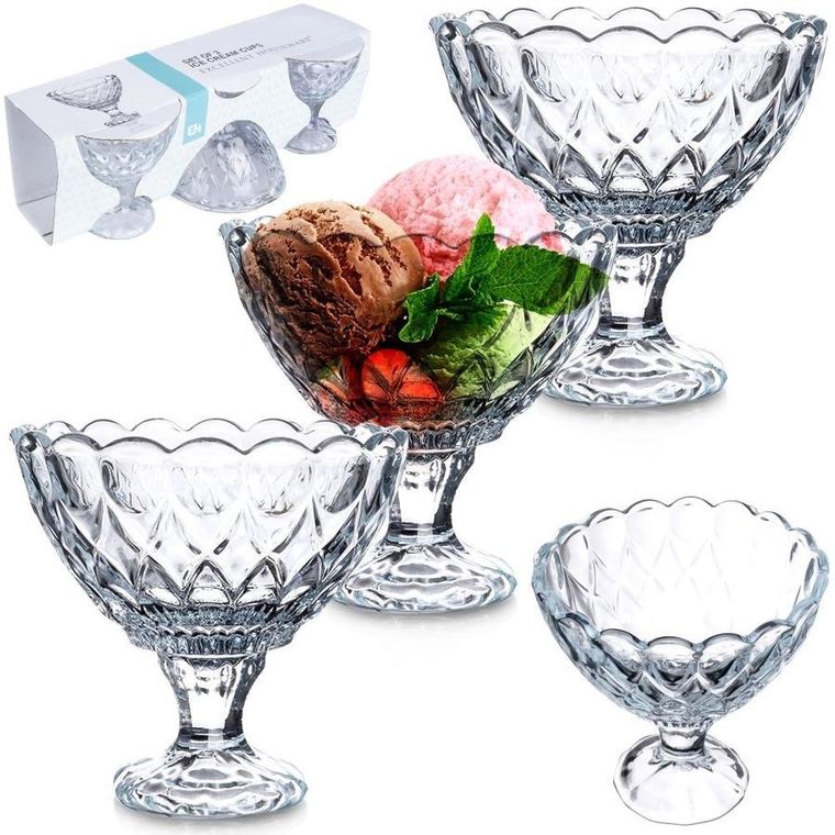 Excellent Houseware, Pucharki do lodów szklane 180 ml 3 szt.