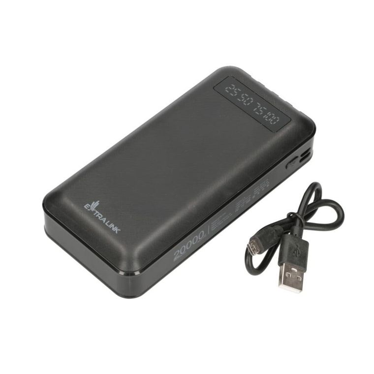 Extralink, EPB-084 20000mAh, powerbank, USB-C, czarny