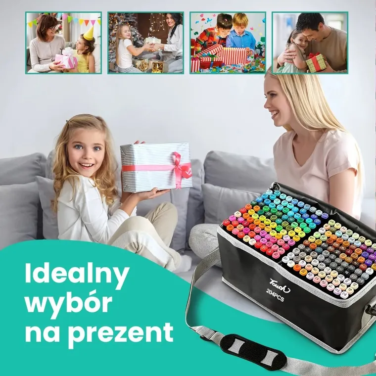 Extralink, zestaw markerów alkoholowych, 204 szt.