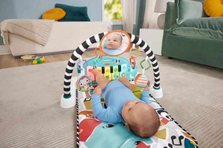 Fisher-Price, Muzyczne zwierzątka, mata edukacyjna z pianinkiem, zabawka niemowlęca