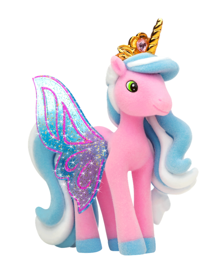 Galupy, Skrzydlate Jednorożce, brokatowa figurka z kryształkiem Swarovskiego, 1 szt.