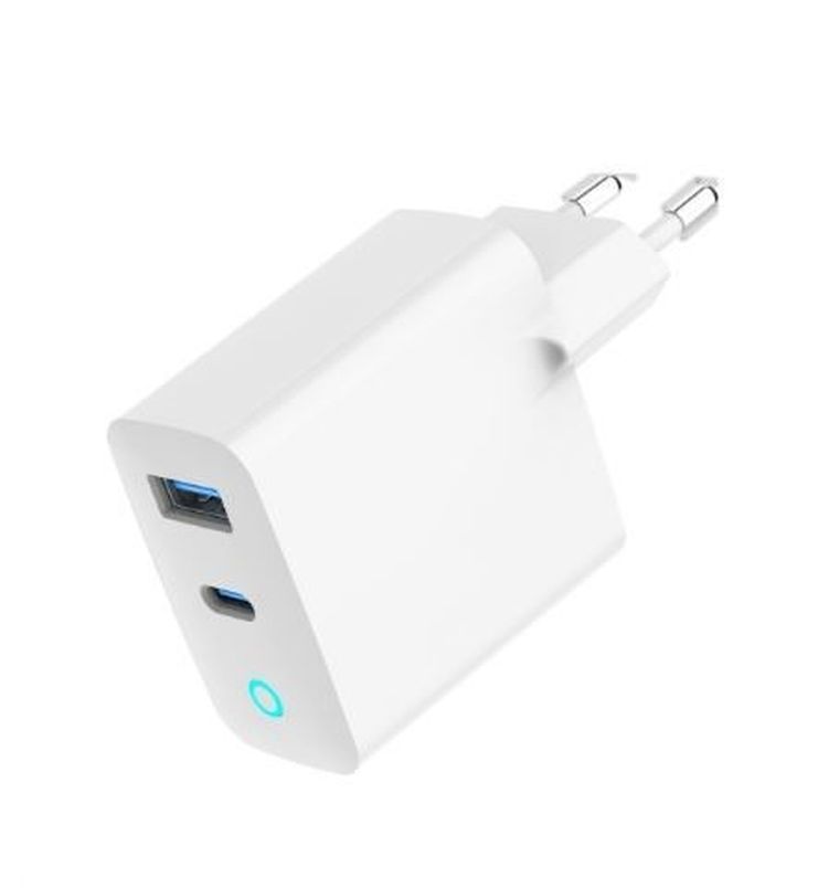 Gembird, ładowarka sieciowa GAN, biała