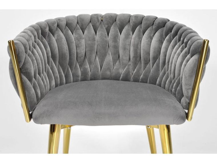 Gordon Trade, Glamour, krzesło welurowe, szare