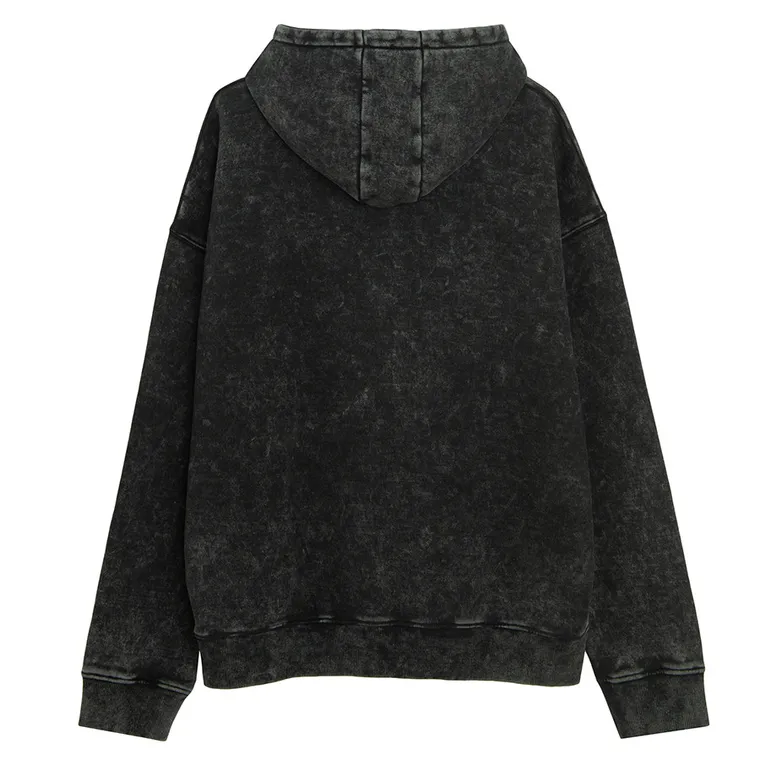 Grafitowa bluza z kapturem unisex o kroju oversize NOWEAR