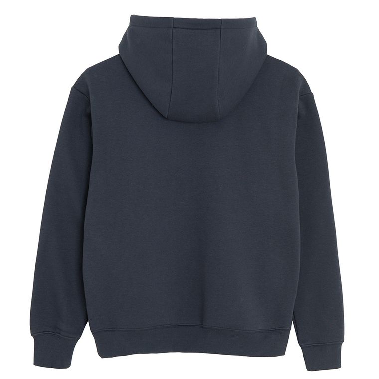 Granatowa bluza basic z kapturem oversize NOWEAR