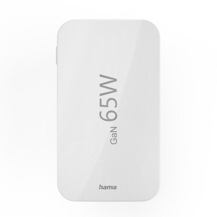 Hama, Płaska Mini PD, ładowarka sieciowa, 2xUSB‑C, USB‑A, 65W, biała