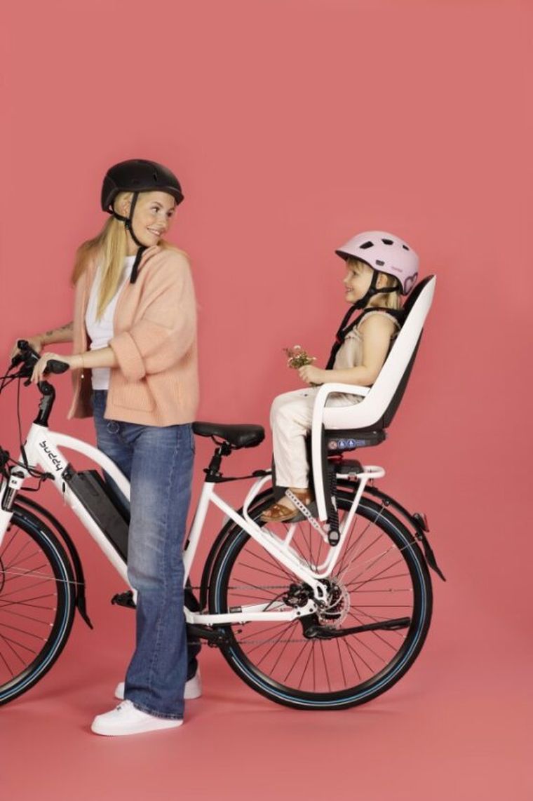 Hamax, Caress, fotelik rowerowy montowany na bagażniku, dark grey/red