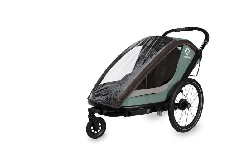 Hamax, Cocoon, przyczepka rowerowa, podwójna, Green/Black