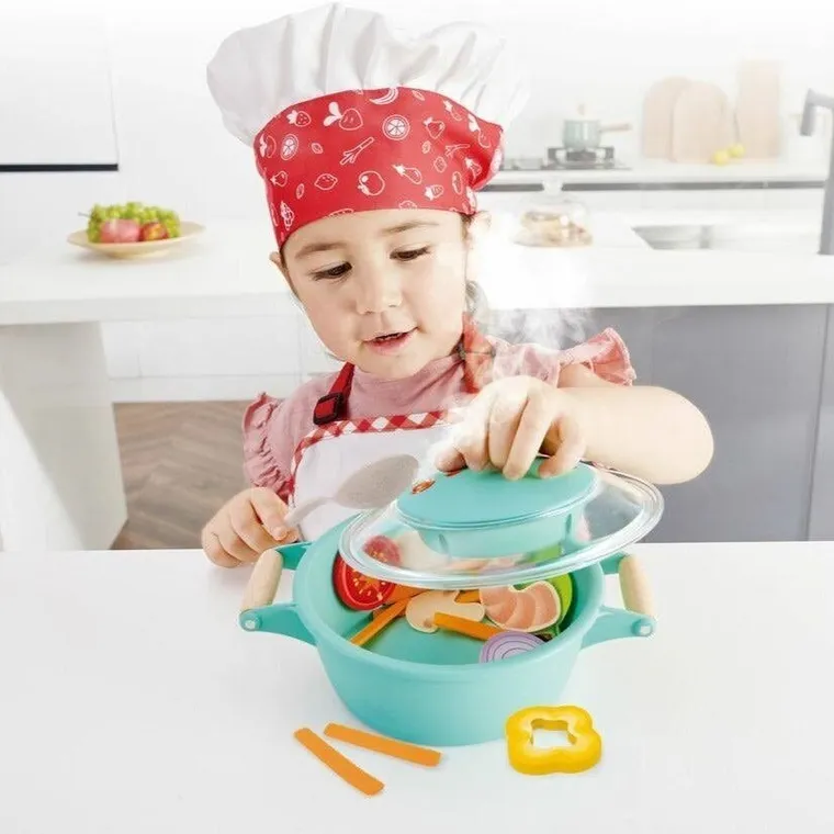 Hape, zestaw do gotowania na parze, zabawka interaktywna