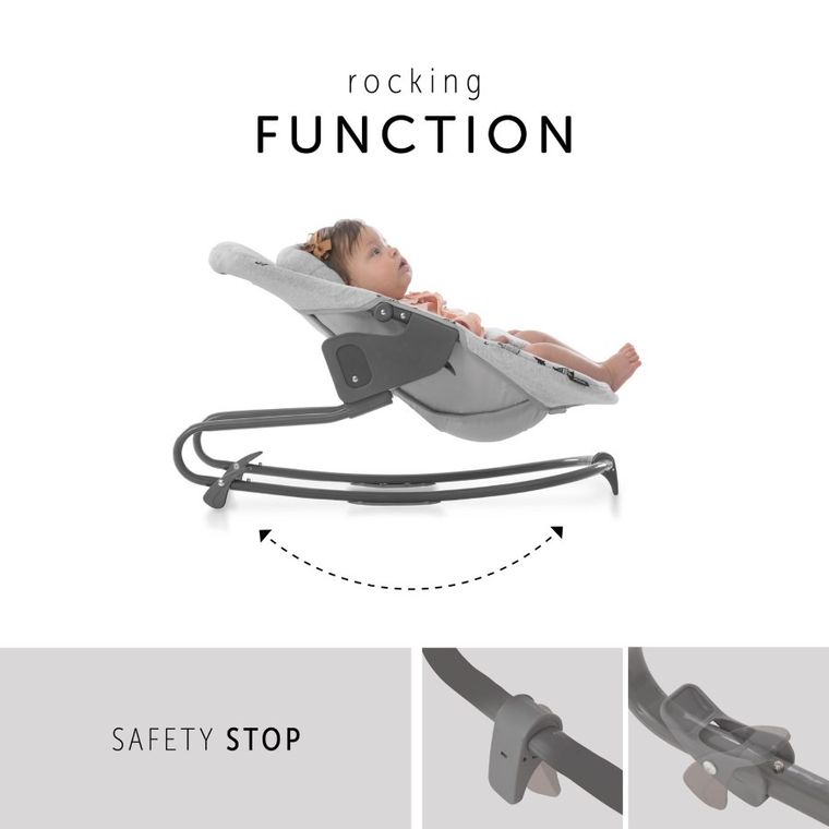 Hauck, Alpha Premium, leżaczek, Grey