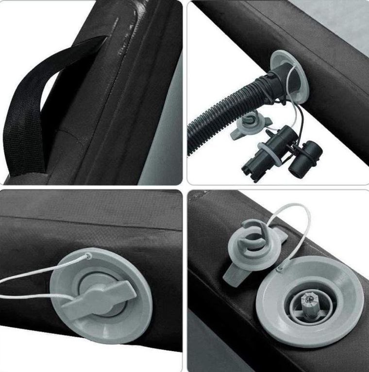 Hedo, airtrack, materac gimnastyczny, ścieżka, czarny, 400-100-20 cm