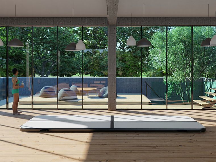 Hedo, airtrack, materac gimnastyczny, ścieżka, niebieski, 400-100-10 cm