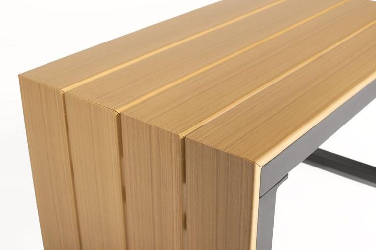 Hedo, narożnik ogrodowy, zestaw mebli, 4 osobowy, szary, 254-184 cm