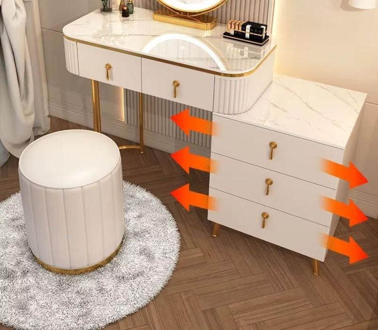 Hedo, Verdiro, toaletka kosmetyczna z lustrem LED, biała