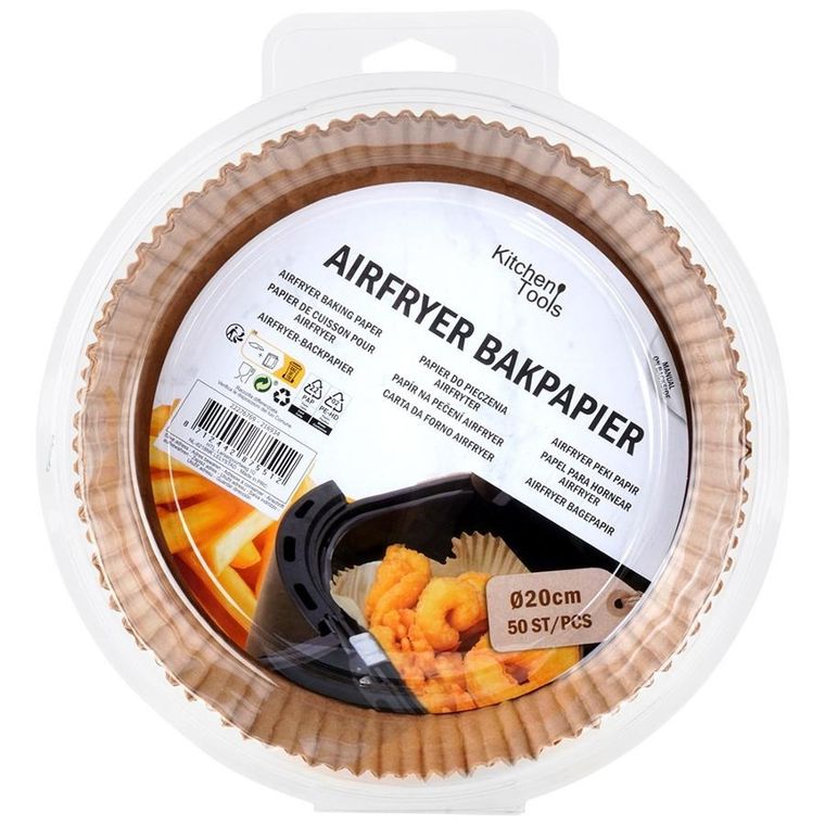 Hit, wkład do frytkownicy, Air Fryer, papierowy, 20 cm, 50 szt.