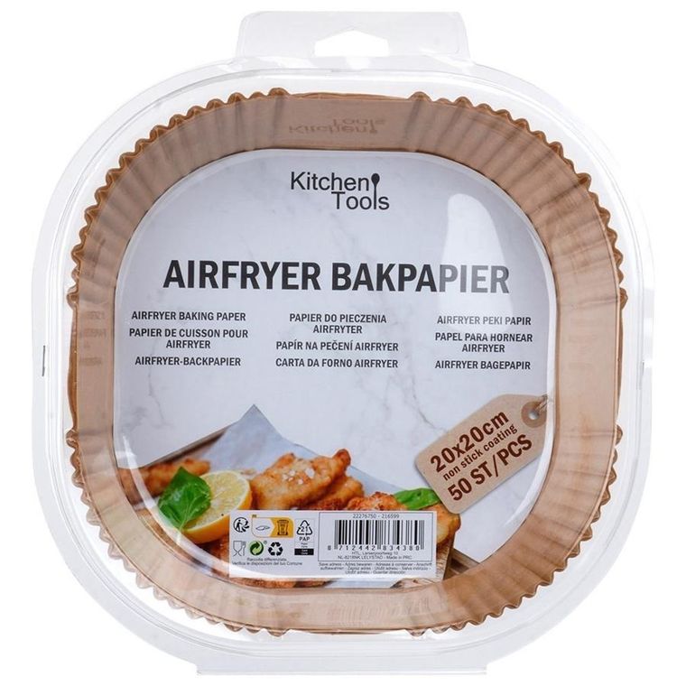 Hit, wkład do frytkownicy beztłuszczowej, papierowy, 23 cm, 50 szt.