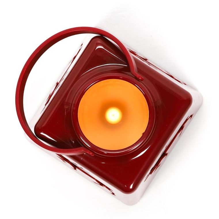 Home Styling Collection, świąteczny lampion ze świecą LED, 14 cm