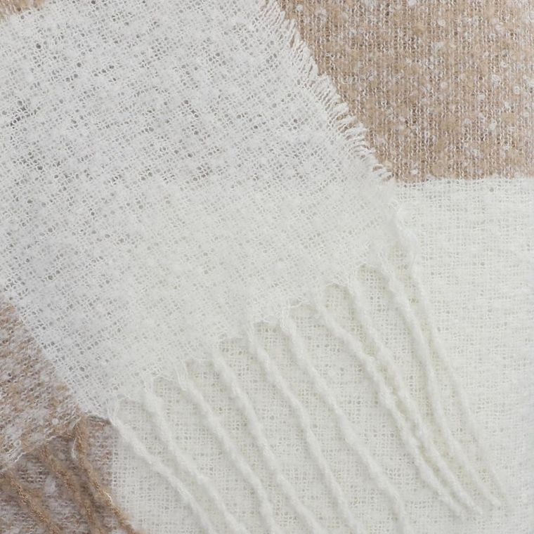 Homla, Allora, koc z przędzy, boucle ecru, 130-170 cm