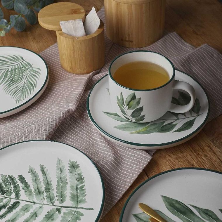 Homla, Blyde, kubek, z liściem kauczukowca, 350 ml