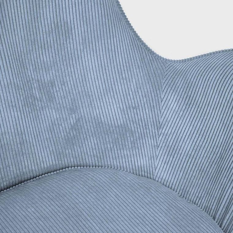 Homla, Lunaire, Fotel obrotowy sztruksowy niebieski, 86-76-87 cm, 710094