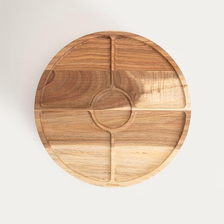 Homla, Mooka, stolik, akacjowy okrągły, 37-20 cm