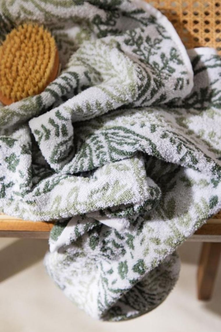 Homla, Ronu, ręcznik, pistacjowy wzorzysty, 70-130 cm