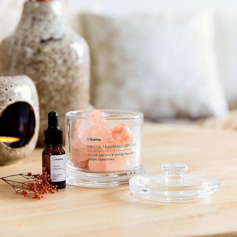 Homla, Serenity, zestaw zapachowy, Quinice & Blueberry, 210 g + 10 ml