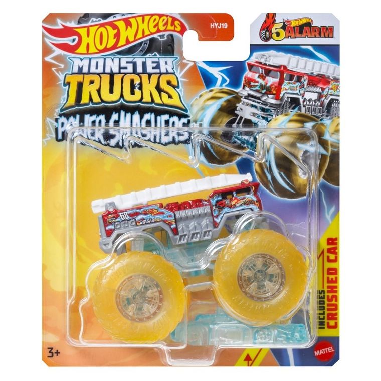 Hot Wheels, Monster Trucks Power Smashers, pojazd, skala 1:64, 1 szt.