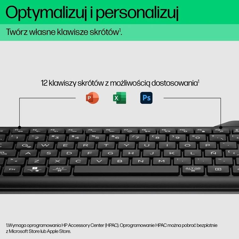 HP, Multi-device Bluetooth Keyboard, klawiatura bezprzewodowa, czarna, 7n7b8aa