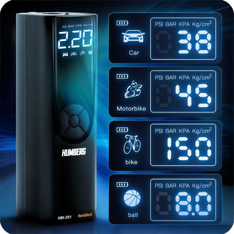 Humberg, kompresor elektryczny, bezprzewodowy