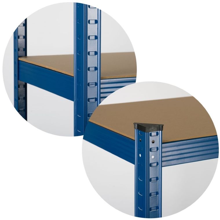 Humberg, regał metalowy, magazynowy, 2w1, 180-90-30 cm, 875 kg