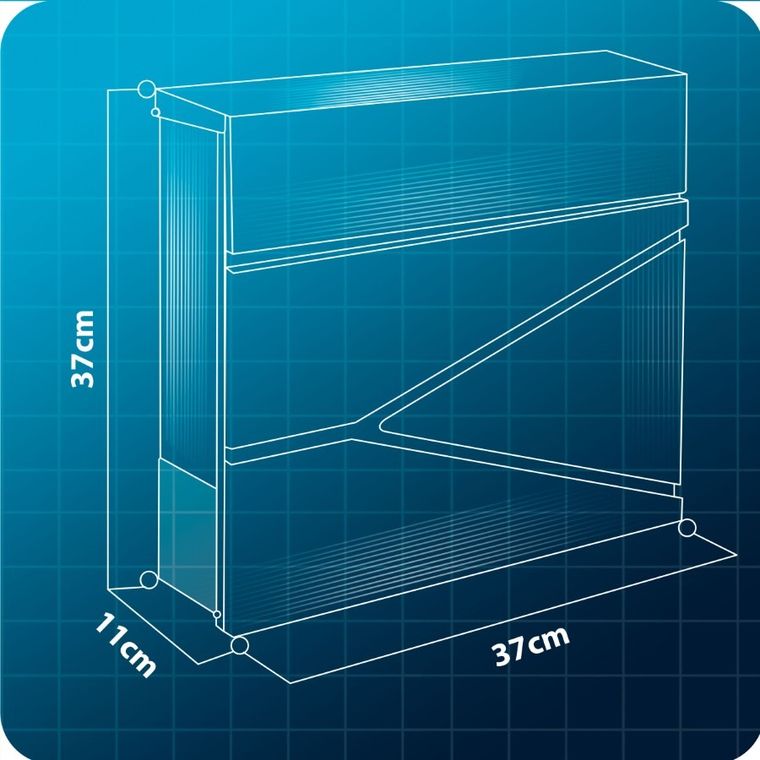 Humberg, skrzynka na listy, antracyt, 37-37-10,5 cm, HM-862