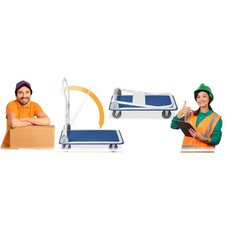 Humberg, wózek transportowy, ręczny, biało-niebieski