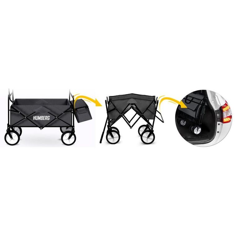 Humberg, wózek transportowy, składany, 80l