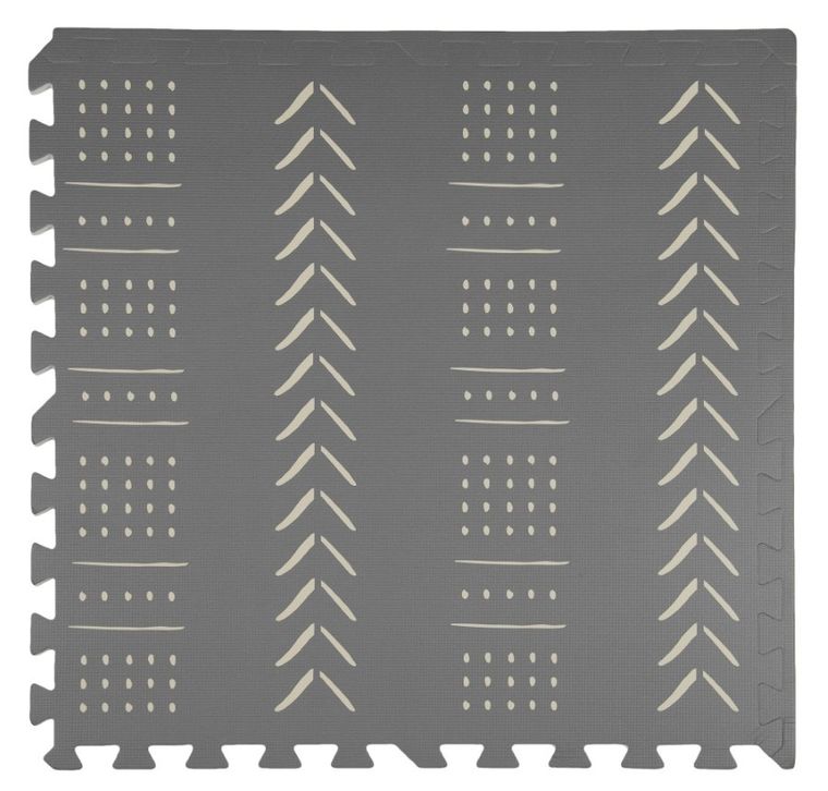 Humbi, mata piankowa, puzzle, szare, 62-62 cm, 9 szt.