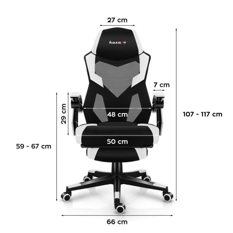 Huzaro, Combat 3.1 White, fotel gamingowy
